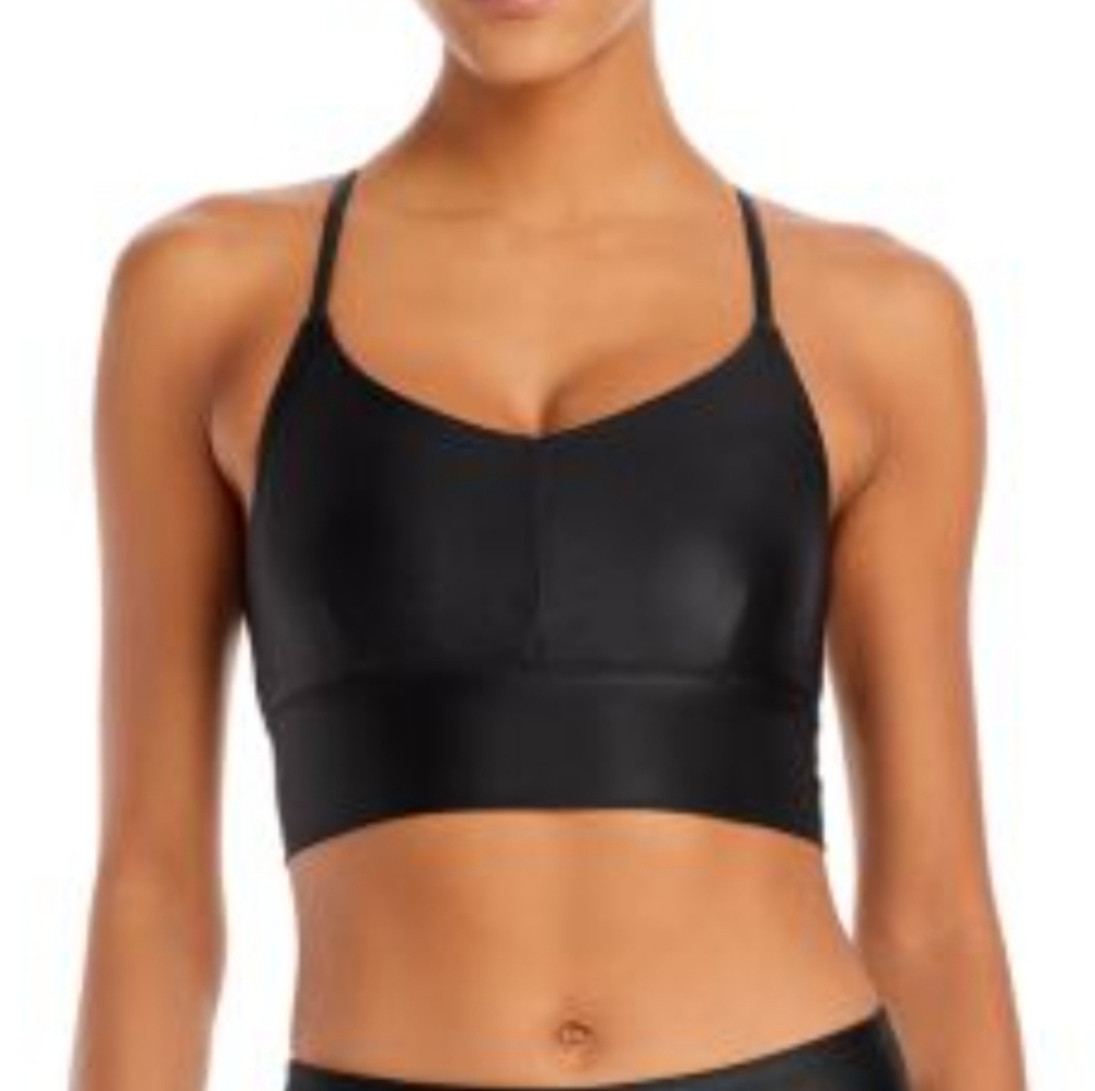Aqua Liquid Shine V-Neck Sports Bra